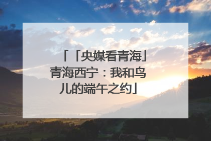「央媒看青海」青海西宁：我和鸟儿的端午之约