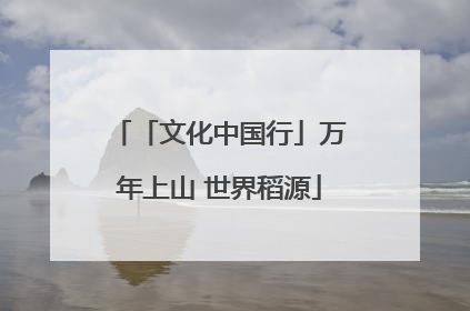 「文化中国行」万年上山 世界稻源