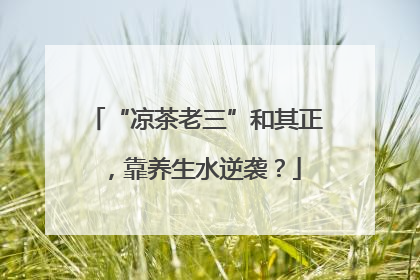 “凉茶老三”和其正，靠养生水逆袭？