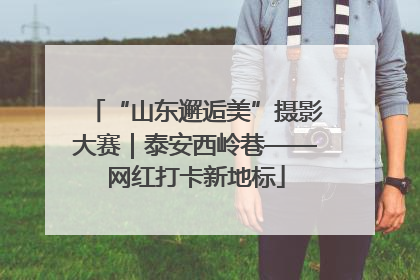 “山东邂逅美”摄影大赛｜泰安西岭巷——网红打卡新地标
