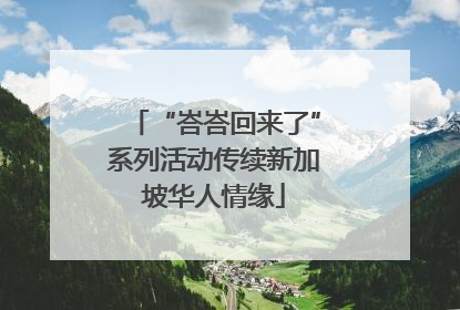 “峇峇回来了”系列活动传续新加坡华人情缘
