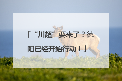 “川超”要来了？德阳已经开始行动！