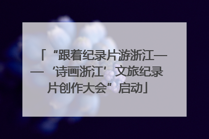 “跟着纪录片游浙江——‘诗画浙江’文旅纪录片创作大会”启动