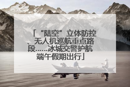 “陆空”立体防控、无人机巡航重点路段……冰城交警护航端午假期出行