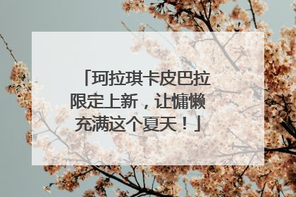 珂拉琪卡皮巴拉限定上新，让慵懒充满这个夏天！
