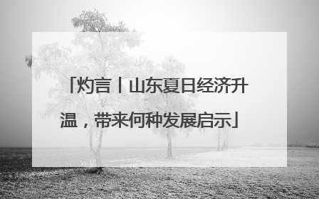 灼言丨山东夏日经济升温，带来何种发展启示