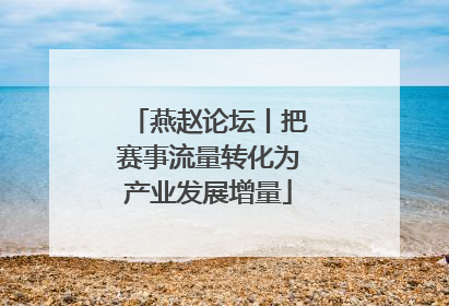 燕赵论坛丨把赛事流量转化为产业发展增量