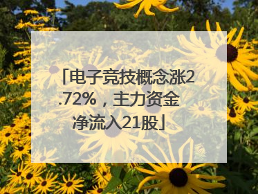 电子竞技概念涨2.72%，主力资金净流入21股