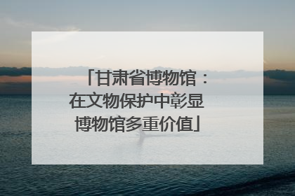 甘肃省博物馆：在文物保护中彰显博物馆多重价值