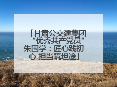 甘肃公交建集团“优秀共产党员”朱国学：匠心践初心 担当筑坦途