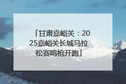 甘肃嘉峪关：2025嘉峪关长城马拉松赛鸣枪开跑