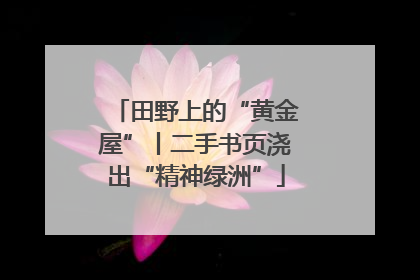 田野上的“黄金屋”丨二手书页浇出“精神绿洲”