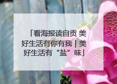 看海报读自贡 美好生活有你有我｜美好生活有“盐”味