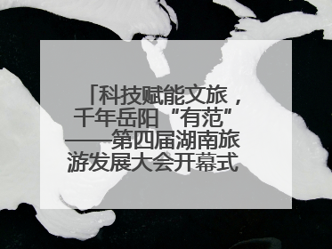 科技赋能文旅，千年岳阳“有范”——第四届湖南旅游发展大会开幕式暨文化旅游推介会侧记