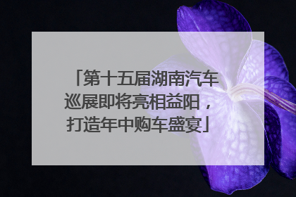 第十五届湖南汽车巡展即将亮相益阳，打造年中购车盛宴