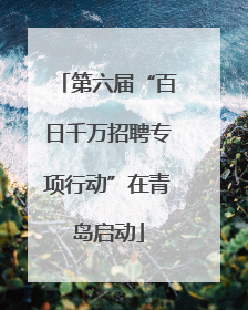 第六届“百日千万招聘专项行动”在青岛启动