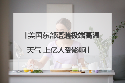 美国东部遭遇极端高温天气 上亿人受影响
