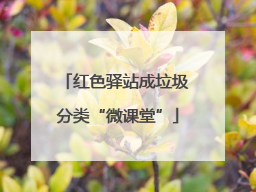 红色驿站成垃圾分类“微课堂”
