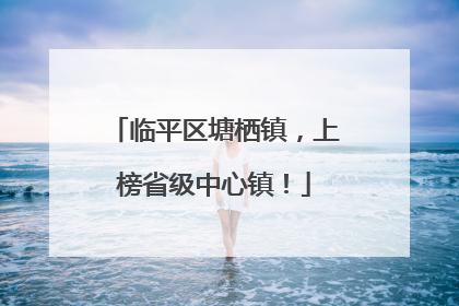 临平区塘栖镇，上榜省级中心镇！