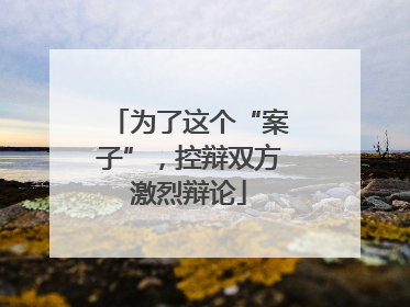 为了这个“案子”，控辩双方激烈辩论