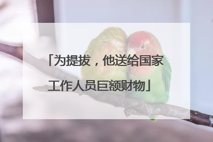 为提拔，他送给国家工作人员巨额财物