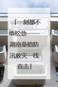 一刻都不敢松劲——湖南桑植防汛救灾一线直击
