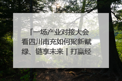一场产业对接大会 看四川南充如何聚新赋绿、链享未来｜打赢经济发展翻身仗