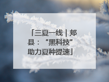 三夏一线｜郏县：“黑科技”助力夏种提速