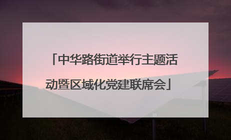 中华路街道举行主题活动暨区域化党建联席会