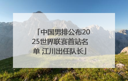 中国男排公布2025世界联赛首站名单 江川出任队长