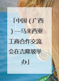 中国（广西）—马来西亚工商合作交流会在吉隆坡举办