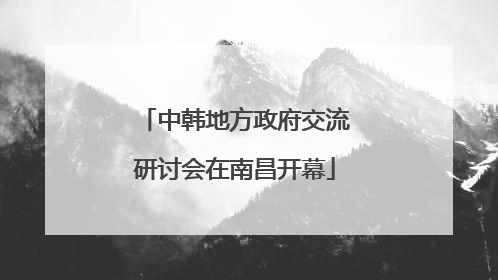 中韩地方政府交流研讨会在南昌开幕