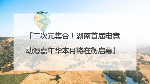 二次元集合！湖南首届电竞动漫嘉年华本月将在衡启幕