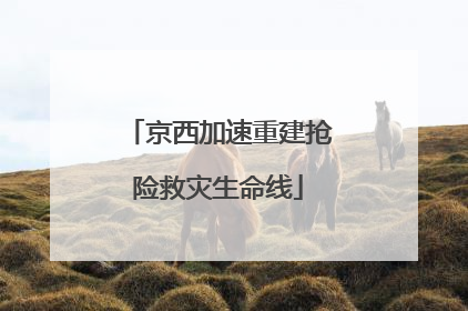 京西加速重建抢险救灾生命线