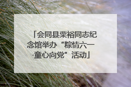 会同县粟裕同志纪念馆举办“粽情六一·童心向党”活动