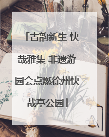 古韵新生 快哉雅集 非遗游园会点燃徐州快哉亭公园