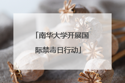 南华大学开展国际禁毒日行动