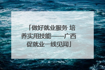 做好就业服务 培养实用技能——广西促就业一线见闻