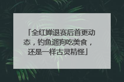 全红婵退赛后首更动态，钓鱼遛狗吃美食，还是一样古灵精怪