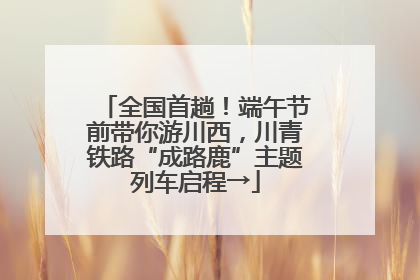 全国首趟！端午节前带你游川西，川青铁路“成路鹿”主题列车启程→