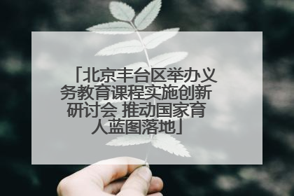 北京丰台区举办义务教育课程实施创新研讨会 推动国家育人蓝图落地