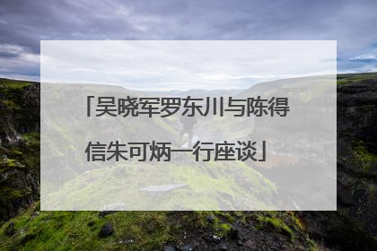 吴晓军罗东川与陈得信朱可炳一行座谈