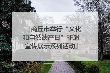 商丘市举行“文化和自然遗产日”非遗宣传展示系列活动