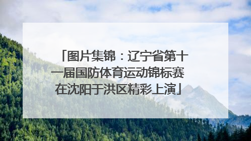 图片集锦：辽宁省第十一届国防体育运动锦标赛在沈阳于洪区精彩上演
