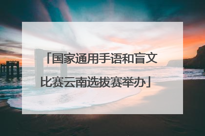 国家通用手语和盲文比赛云南选拔赛举办