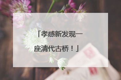 孝感新发现一座清代古桥！
