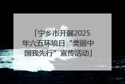 宁乡市开展2025年六五环境日“美丽中国我先行”宣传活动