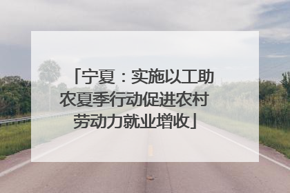 宁夏：实施以工助农夏季行动促进农村劳动力就业增收