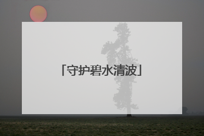 守护碧水清波