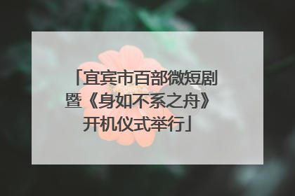 宜宾市百部微短剧暨《身如不系之舟》开机仪式举行